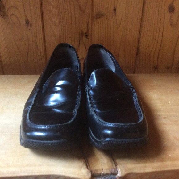 Coach Rita Spazzalato Black Leather Classic Square Toe Slip On Loafers Size 8.5B - Picture 2 of 9
